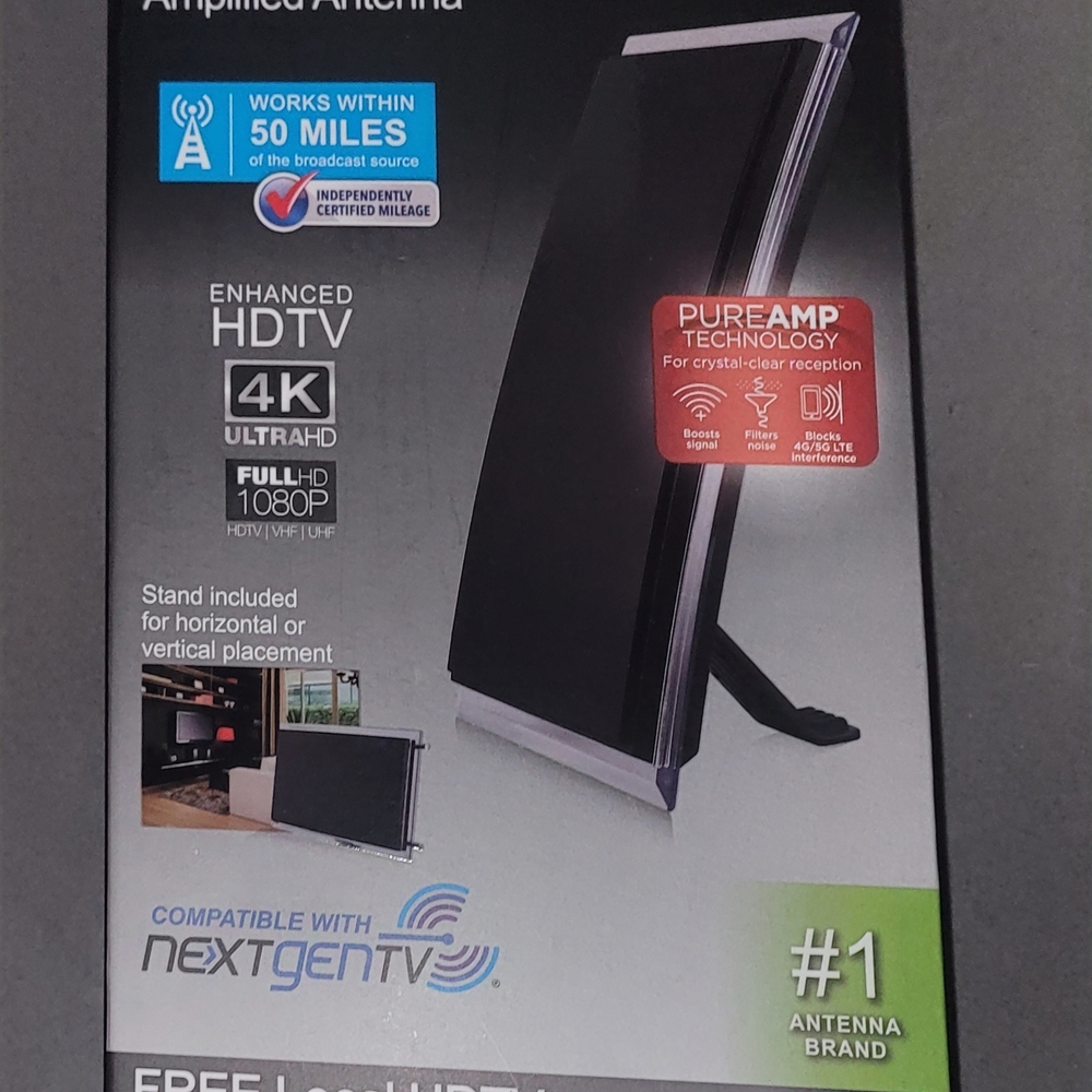 HDTV Amplified Antenna - Black